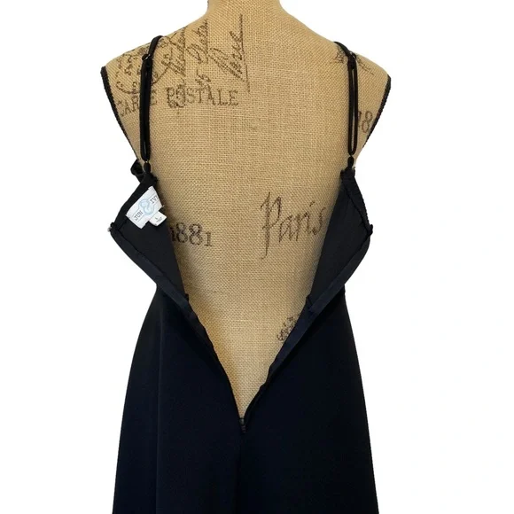 Francesca's Collection Jun & Ivy Black Skater Dress w/ Lattice Cut Outs - size L - Picture 6 of 13